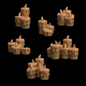 Halloween Candles Terrain | PRESUPPORTED | Halloween Weird World