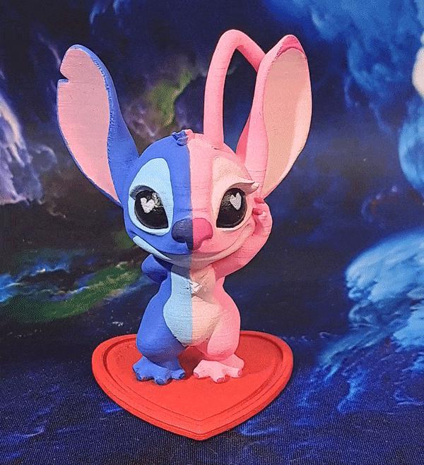 Valentines Stitch and Angel - FREE - No supports needed!