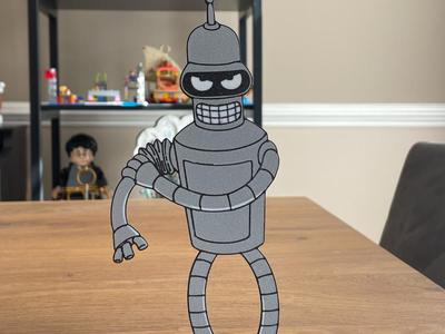 Angry Bender / 3 color / Display / Art / Futurama