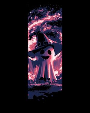 Magical Ghost spreading Halloween spirit, hat and all – Set of bookmarks