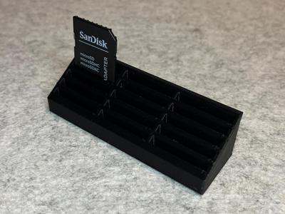 Stand holder for 15 SD cards