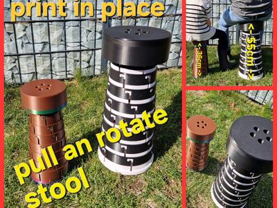 Stool pull an rotate