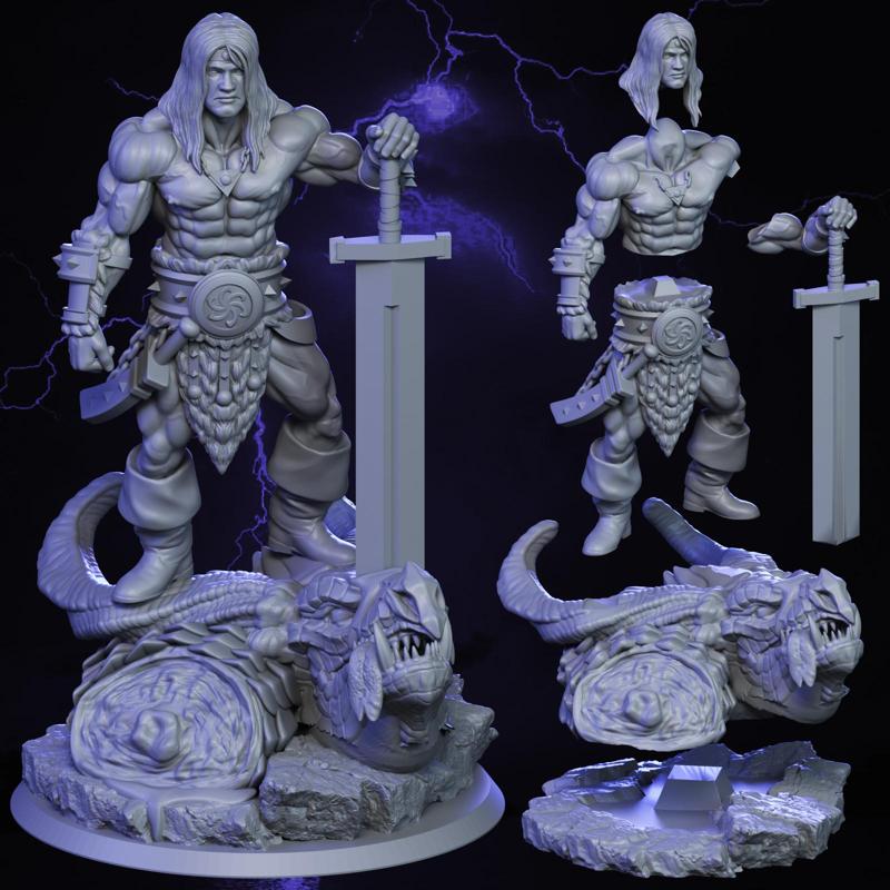 Barbarian on Dragon Head