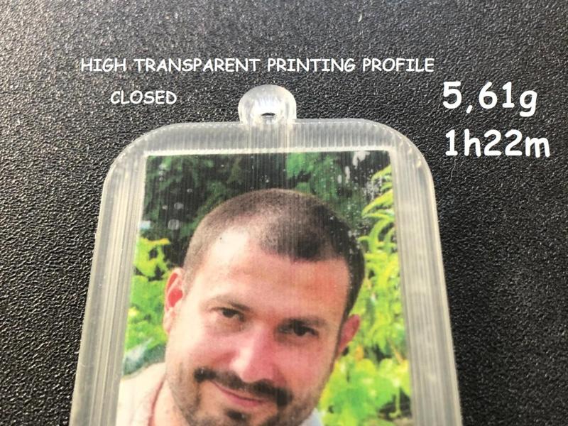 Keychain photo frame – closed+transparent