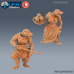 Lizardman Tribe Set / Draconic Lizardfolk / Reptile Soldier / Dragonborn Warrior / Lizard / Dragon Army