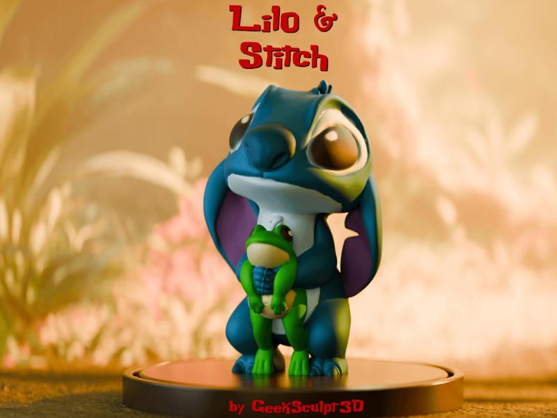 Mischievous & Adorable Stitch Collectible Art