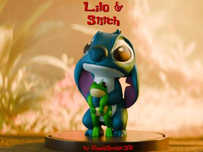 Mischievous & Adorable Stitch Collectible Art