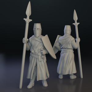 Crusader Soldier w/ Spear 32mm