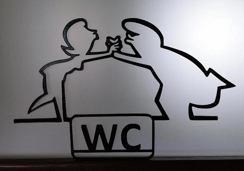 WC door hanger from "La Linea" Balum Balum.   