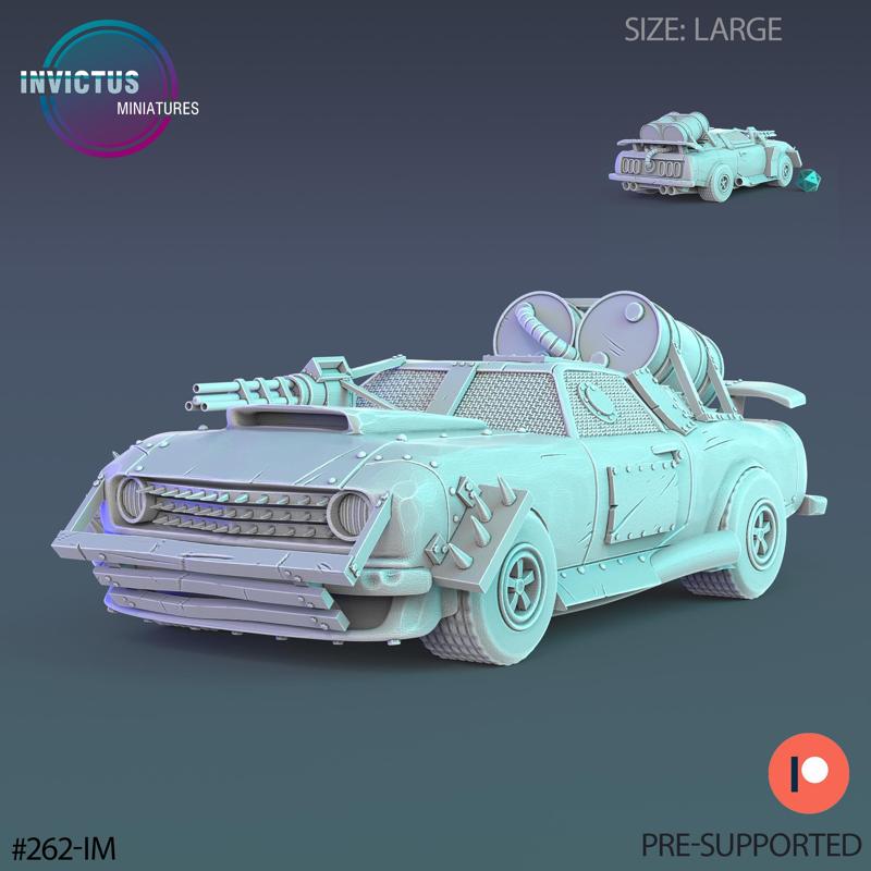 Wasteland Turbo Car / Bandit Roving Vehicle / Alien War Construct / Space Steampunk / Battle Robot / Invasion Army / Cyberpunk / Sci-Fi Encounter