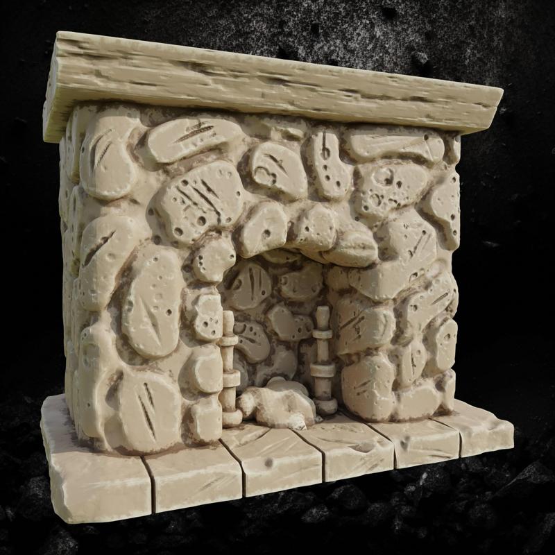 Stone Fireplace