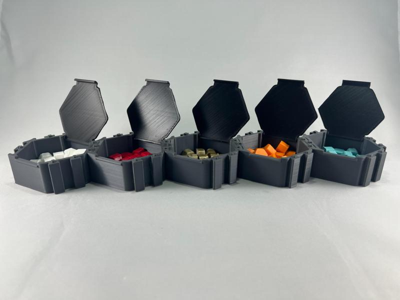 Expandable Hexagonal Container with Lid