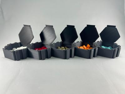 Expandable Hexagonal Container with Lid