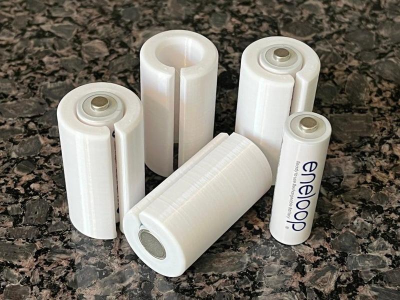 AA to C Battery Adapters/Spacers