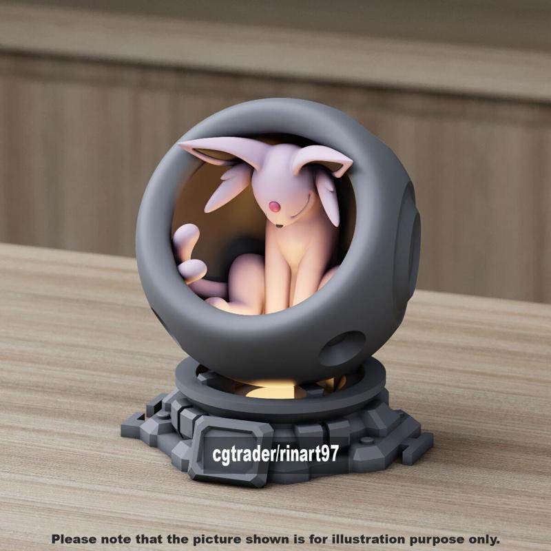 Espeon in healing machine pods from pokemon