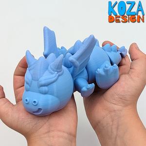 Articulated Pyro, our cute flexi dragon fidget toy, its articulated and printed in place