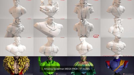 Amazing Spiderman MEGA PACK 3D Model Collection