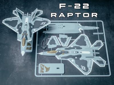 F-22 Raptor Plane Kit Card