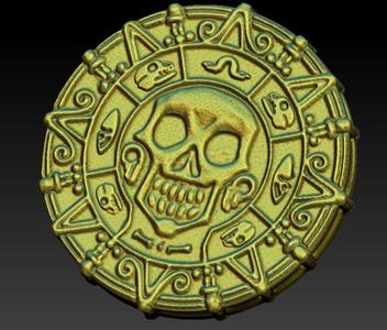 Printable Pirates of the Caribbean Coin medallion Necklace