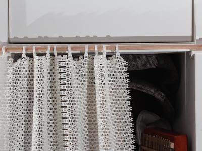 Kallax curtain with modular fabric
