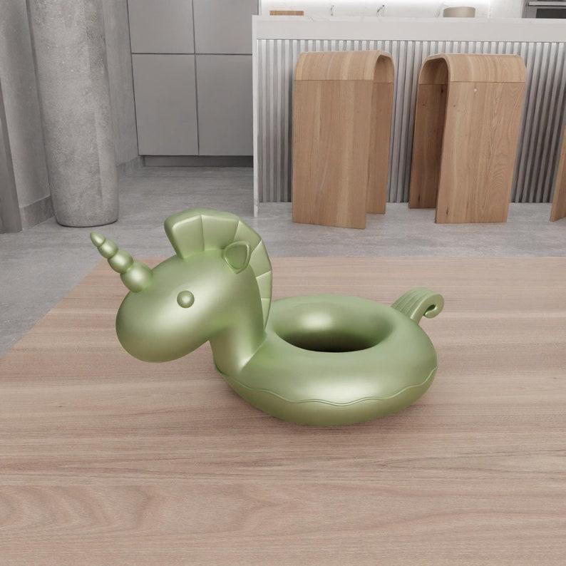 3D Inflatable Sea Bed Unicorn Decor as Stl File & Unicorn Gift, Unicorn Birthday, Animal Decor, Unicorn Horn, 3D Printing, Animal Gift