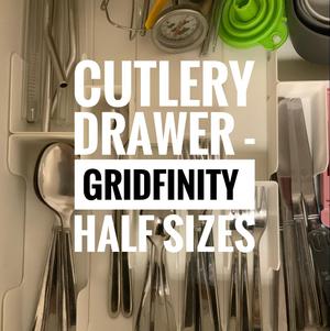 Gridfinity Kitchen Drawer (half sizes)