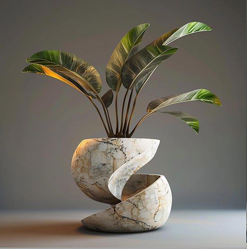 Plant pot cachepot 3d print STL file garden container