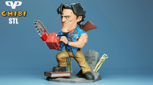 Ash Evil Dead Chibi for 3D Printing STL