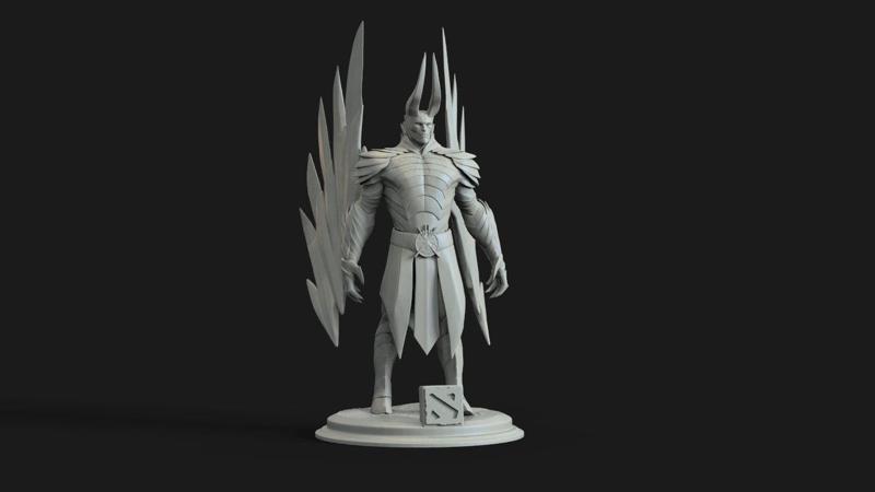 Terrorblade statue of man with wings