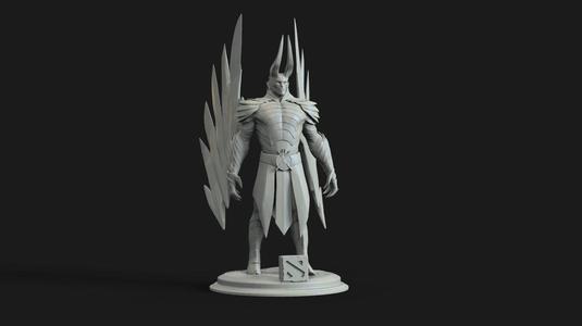 Terrorblade statue of man with wings