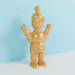 3d printer file stl cute happy robot toy idea