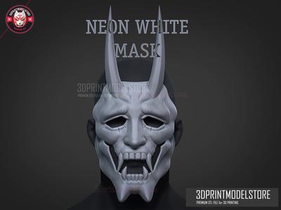 Neon White Game Cosplay Mask
