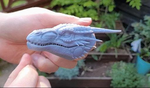 movable dragon head, art doll head, poseable doll