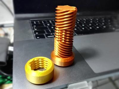 Reversing thread bolt for two-way nut