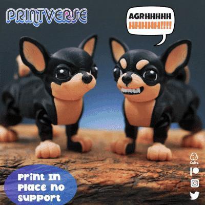 Flexy Chihuahua Dog Print In Place No Supports