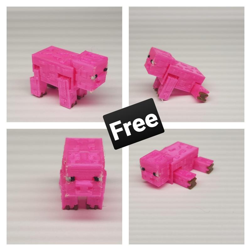 Articulated Keychain MINECRAFT Pig