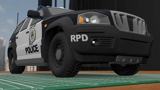 RC 1/10 Police Light Rhino SUV