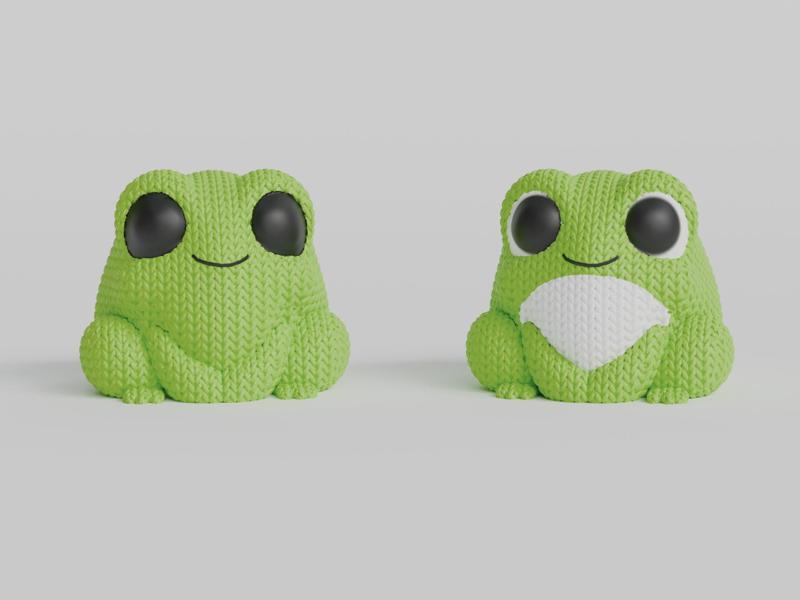 Knitted Frog