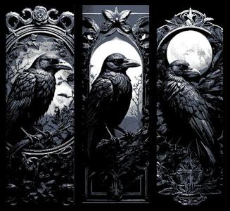 Carvings Raven and the Midnight Moon – 3 Bookmarks