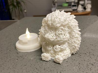 hedgehog tea light lamp
