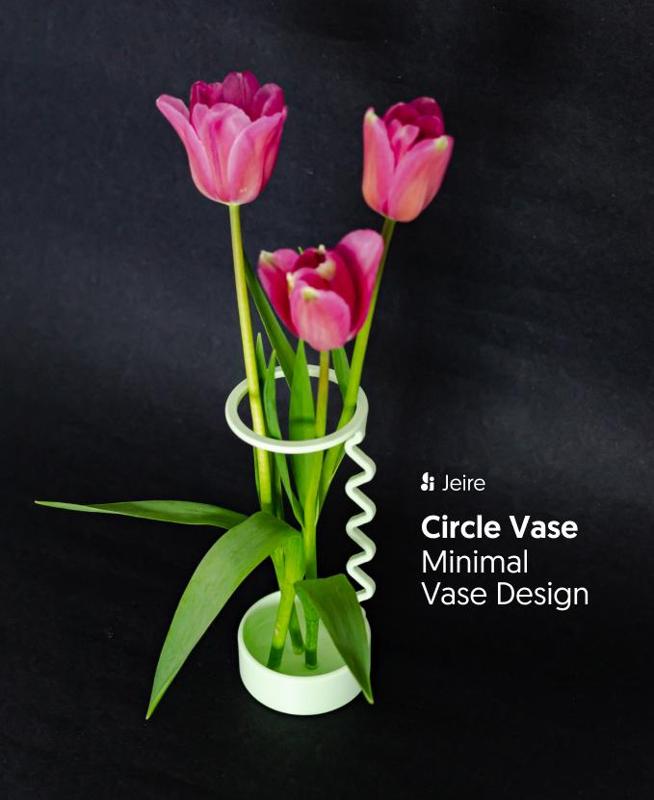 Minimalist Vase | Circle Vase | Easy 3D Print Home Decor | No Supports