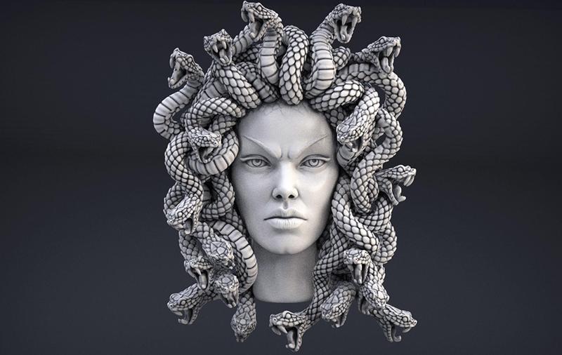 High Detailed Medusa Head