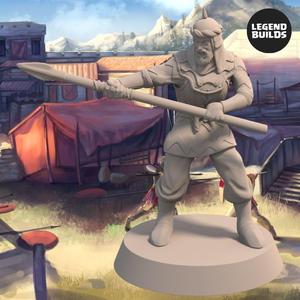 Empire of Jagrad Soldier with Spear – Pose 3 – 3D printable miniature – STL file