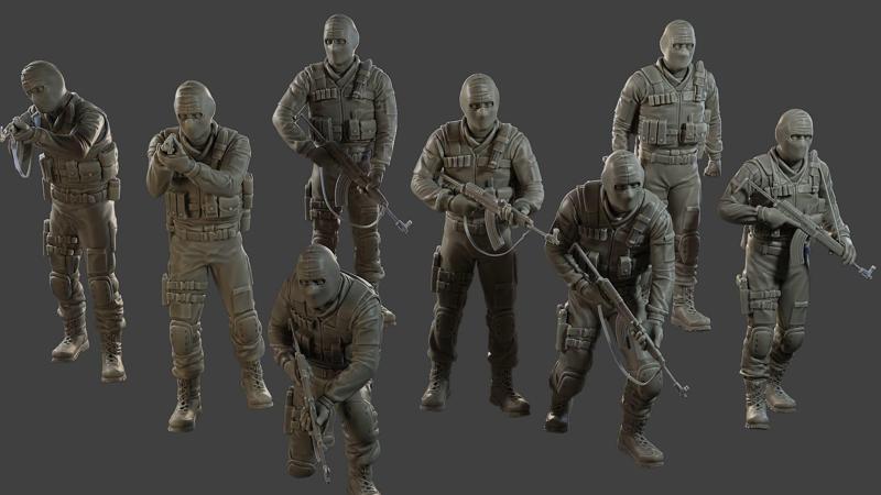 CzechSlovak Police Tactical Unit CPTU2 Pack1 3D Model Collection