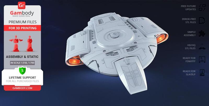 USS Defiant 3D Printing Model | Assembly