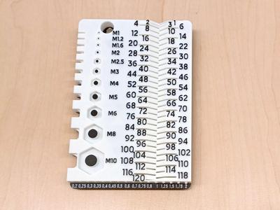 Screw Bolt Nut Pitch Thread Measuring Tool M1-M10