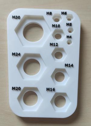 Screw Gauge Template M4-M30