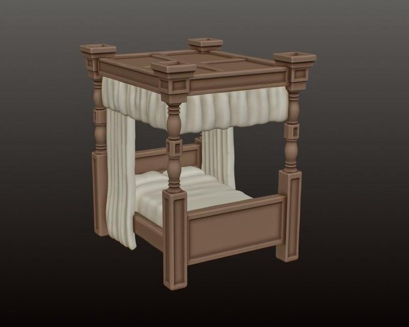 Four poster bed