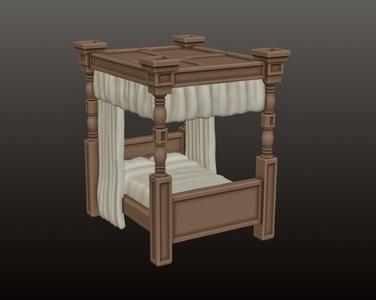 Four poster bed