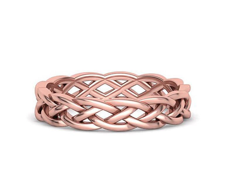 Braided  Celtic Ring  many finger sizes 3d model 0290